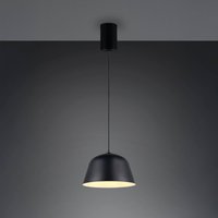 Reality Leuchten Hänglampa Tova, matt svart, Ø 30 cm, metall, E27