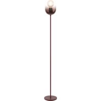 Stehleuchte Lequile, braun, Glas, Metall, E27, Höhe 140 cm