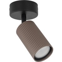 Deckenspot Tune, 1-flammig, braun, Metall, Ø 15 cm, GU10