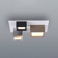 PURE Manhattan LED ceiling lamp, multicoloured, 3-bulb, CCT
