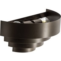 Luminex Rings vägglampa, titanfärgad, stål, 2 x E27