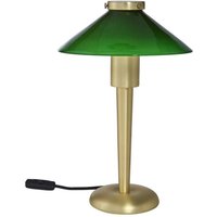 PR Home Tischlampe August, messingfarben/grün, 34 cm, Metall