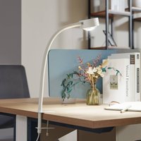 Lindby screw-clamp lamp Jyla, matt white, GX53, flexible arm