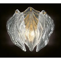 Novaresi Glasvägglampa Foglie av Murano-glas