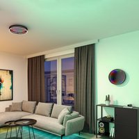 Paulmann Spaceglow One LED ceiling lamp, black, Ø39cm, RGBW