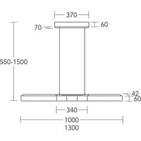 HerzBlut Suspension LED Lana del bronco, bois, intensité variable