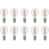 Arcchio LED-filamentlampa E14 G45, set om 10 st, 3000 K