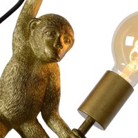 Lucide Extravaganza Chimp wall light, gold matt/black