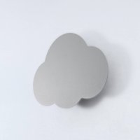 TK Lighting Vägglampa Cloud, grå, 38 cm bred, metall, moln, G9