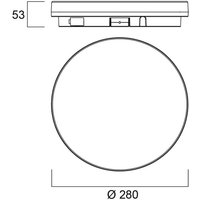 Sylvania Start Surface Slim taklampa, Ø28cm, sensor, IP54