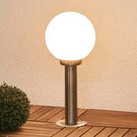 Lindby Vedran pillar light, height 45 cm, PMMA, stainless steel