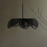 Markslöjd Hänglampa Styrka, Ø 63 cm, svart/rökgrå, bananfiber