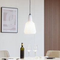 Lindby pendant light Belarion, opal, 1-bulb, glass, Ø 23 cm