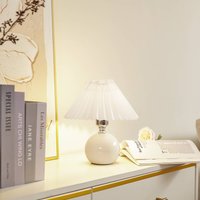 Lindby table lamp Kerimi, ceramic, cream