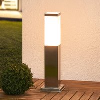 Lindby Luminaire pour socle Lorian, 45 cm, acier inoxydable, IP44, E27