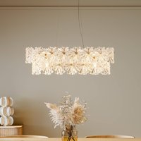 By Rydéns Lorraine pendant light, brass/clear, 75 cm, E14