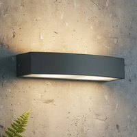 Ideallux Ideal Lux utomhusvägglampa Andromeda, svart, bredd 45 cm