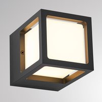 Molto Luce FYNN-X LED outdoor wall lamp, anthracite, 12 cm, IP65, CCT on/off