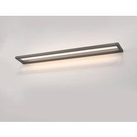 PURE LED-vägglampa Puro, grå Bredd 100 cm Aluminium dimmer