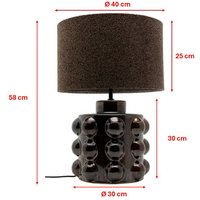 KARE bordslampa Calamaro, brun, porslin, 58 cm, E27