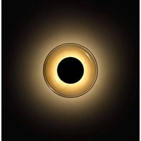 Applique murale LED MARSET Aura, Ø 18 cm, gris fumé/transparent