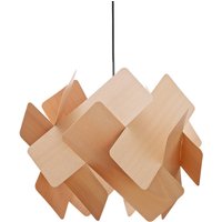 LZF LAMPS LZF pendellampa Escape, bok/nickelfärgad, Ø 30 cm, trä