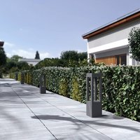 Arcchio LED-pollare Lienna, 60 cm, grå, metall, IP65