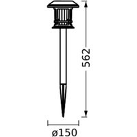OSRAM SMART+ Solar LED ground spike light, black RGB CCT IP44