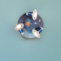 Elobra Rondell Space Mission taklampa, blå