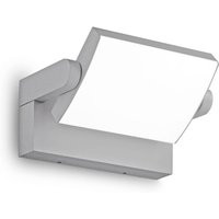 Ideallux Ideal Lux LED-utomhusvägglampa Swipe, grå, IP54, 3 000 K