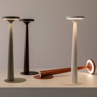 Karman LED table lamp Papiria, brown matt, CCT