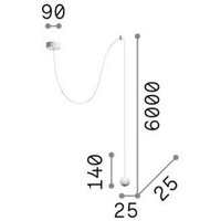 Ideallux Ideal Lux Archimede Sfera Hänglampa, svart, metall