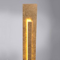 Paul Neuhaus Nevis LED floor lamp, gold leaf finish