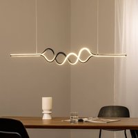 Milagro Lighting Ancona LED pendant light, metal, gold/black, 4,000 K