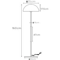 Lucide Golvlampa Siemon av stål, svart