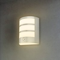 Briloner LED-utomhusvägglampa 3793014, kromfärgad, dimbar, IP44