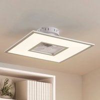 Lindby LED ceiling fan Romea, angular, DC, quiet, 60 cm