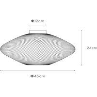 Lucide Mesh taklampa, trapetsformad, svart