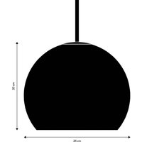 FRANDSEN pendant light Ball Glass, sand grey, Ø 25 cm
