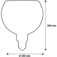Segula LED Floating Filo noir G300 E27 6W 2 200 K à intensité variable