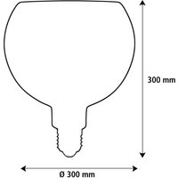 SEGULA LED Floating Filo svart G300 E27 6W 2 200 K dimbar