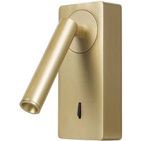 Forlight LED-vägglampa Colo, guldfärgad, aluminium, höjd 14 cm