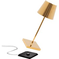 Zafferano Poldina mini rechargeable lamp, interior gold gloss