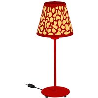 Aluminor Nihoa bordslampa med hålmönster, röd/gul