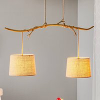 Mantra Iluminación Sabina pendellampa med textilskärmar, 2-ljus.