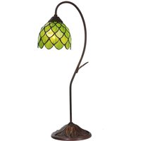 Clayre&Eef 5LL-6045 table lamp, green, Tiffany style
