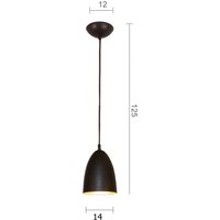 Menzel Solo Tul14 hanging light, brown black