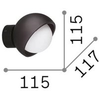 IDEAL LUX Bloom wall lamp, black, Ø 12 cm, metal