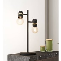 EGLO Lurone table lamp, black, 2-bulb
