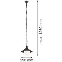 Argon Suspension d'extérieur Enduro, noir, acier, verre, IP44, E27